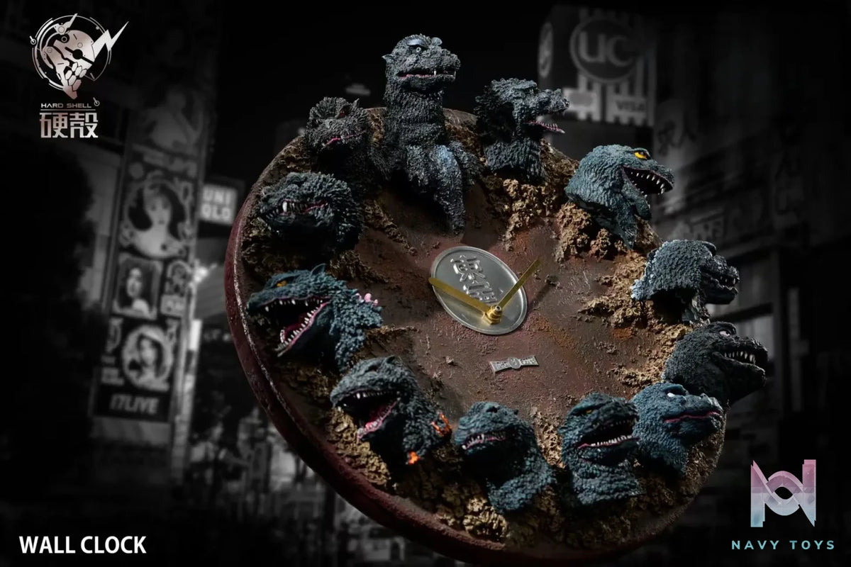 Hard Shell Studio – Godzilla 12-Head Relief Wall Clock Godzilla