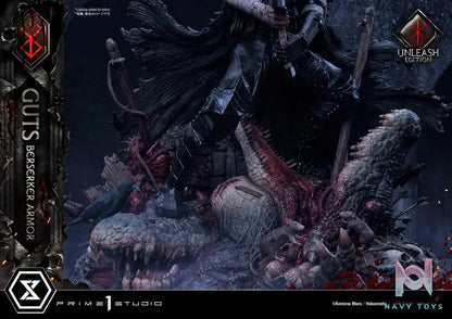 Ultimate Premium Masterline Berserk Guts, Berserker Armor Unleash Edition UPMBR-17 UPMBR-17DX(Licensed) - Prime 1 Studio resin statue Navy Toys anime figure