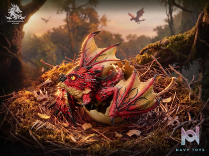 Dragon Realm Studio – Newborn Egg Series Rathalos X Rathian Family Set Monster Hunter