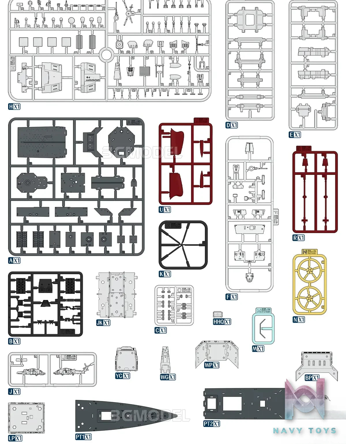 Magic Factory – 1/350 Type 052D Chinese Missile Destroyer Assembly Model (Licensed)