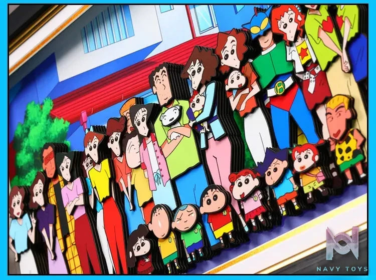 Yu Zhi Jiang Studio – Crayon Shin-chan Multiple Characters Series #2 3D Decorative Painting Crayon Shin-chan