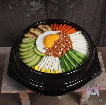 Royal Craftsman Studio – Simulation Of Large Stone Pot Bibimbap Large Scale Sculpture