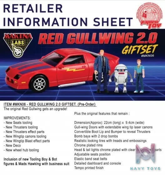 Ramen Toy – RED GULLWING 2.0 GIFTSET MKN06 (Licensed)