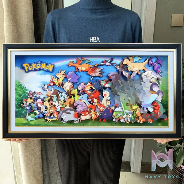 KALA HOME Studio – Pokémon Multiple Characters #09 3D Decorative Painting Pokémon