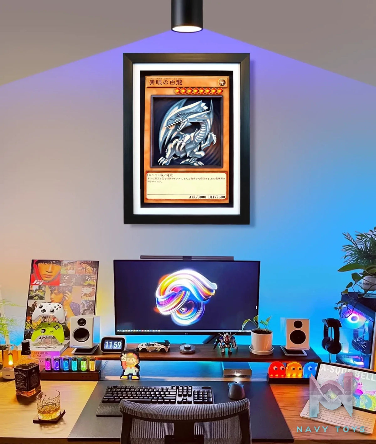 KALA HOME Studio – Blue-Eyes White Dragon 3D Decorative Painting Yu-Gi-Oh!