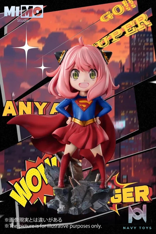 Mimo Studio - Spy x Family Super Girl Anya Cos Superwoman resin statue Navy Toys anime figure