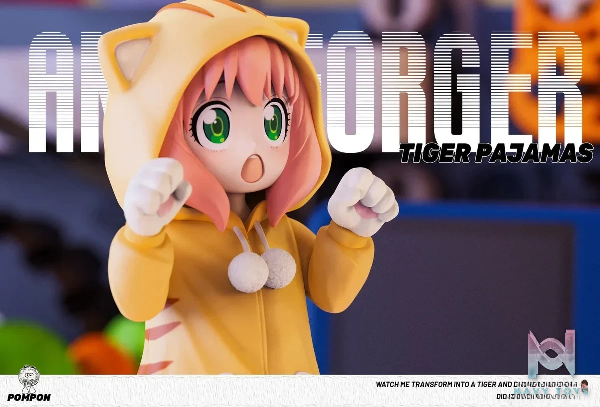 PomPon Studio - Spy x Family Tiger Pajamas Anya resin statue Navy Toys anime figure