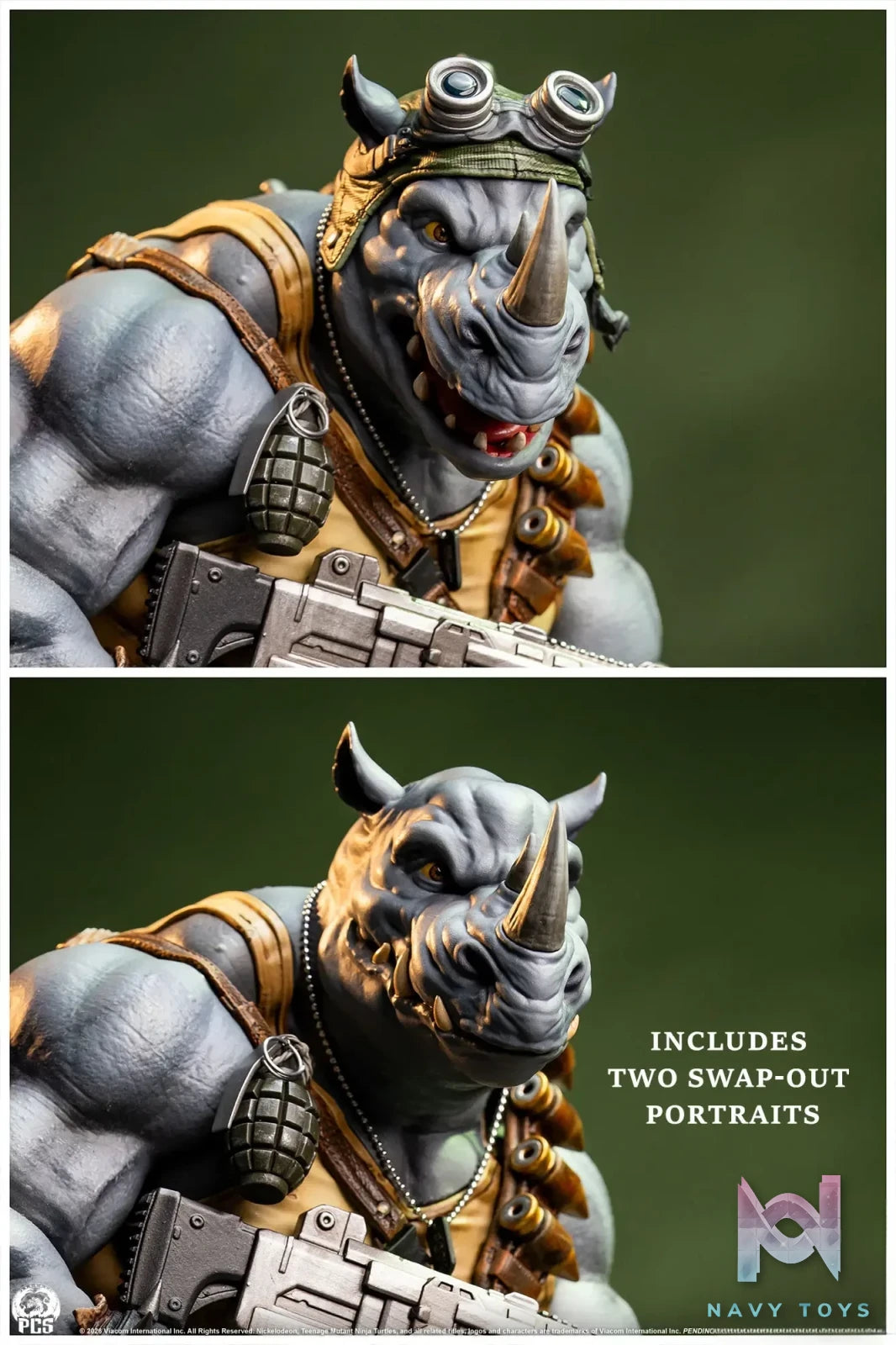 Premium Collectibles Studio – TMNT Legends Rocksteady 1/3 Scale Statue (Licensed)