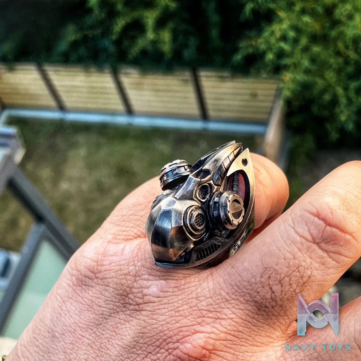 Raven Studio (silver jewelry) – Original Exclusive “Eclipse” Steampunk Cyberpunk Mechanical Raven Ring