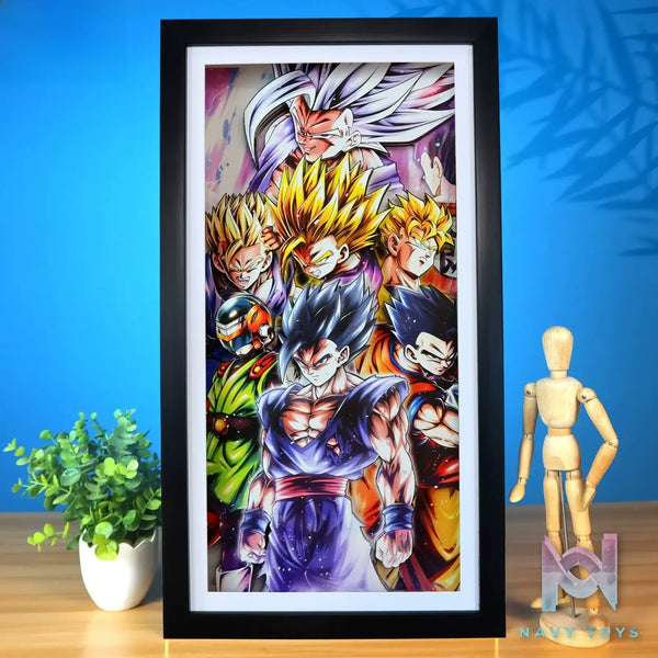 KALA HOME Studio – Dragon Ball Multiple Characters #09 3D Decorative Painting Dragon Ball