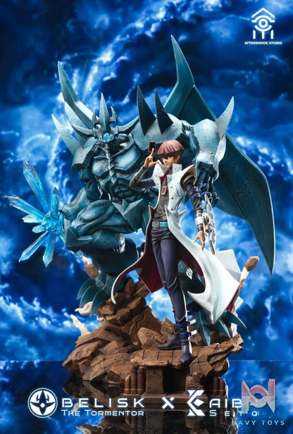 Aftershock Studio - Yu - Gi - Oh! Obelisk the Tormentor & Seto Kaiba resin statue Navy Toys anime figure