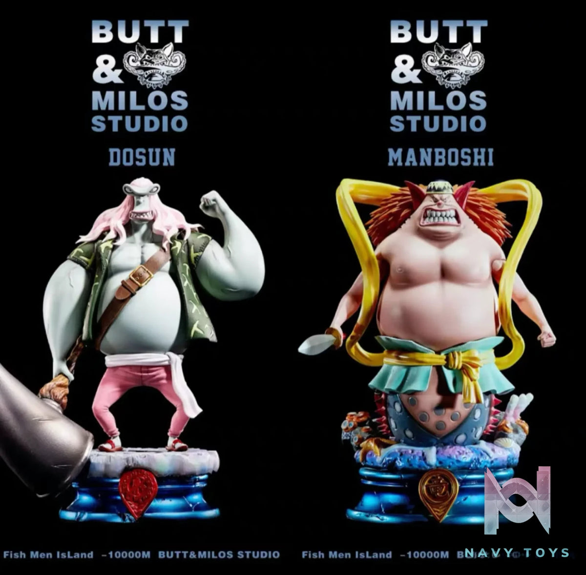 Butt & Milos Studio – One Piece Hody Jones & Shirahoshi & Neptune & Ryuboshi & Fukaboshi & Zeo & Igaram & Daruma & Manboshi & Dosun & Ikarosu Muhhi & Otohime