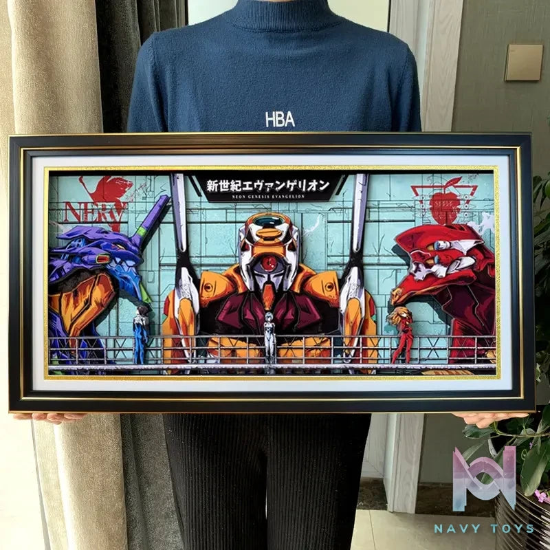 KALA HOME Studio – Neon Genesis Evangelion Multiple Characters #01 3D Decorative Painting eon Genesis Evangelion