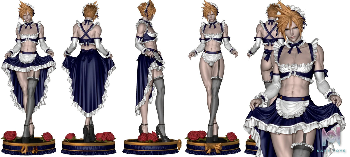 Scarlet Studio – Cross-dressing Cloud in a Maid Outfit Final Fantasy