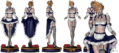 Scarlet Studio – Cross-dressing Cloud in a Maid Outfit Final Fantasy