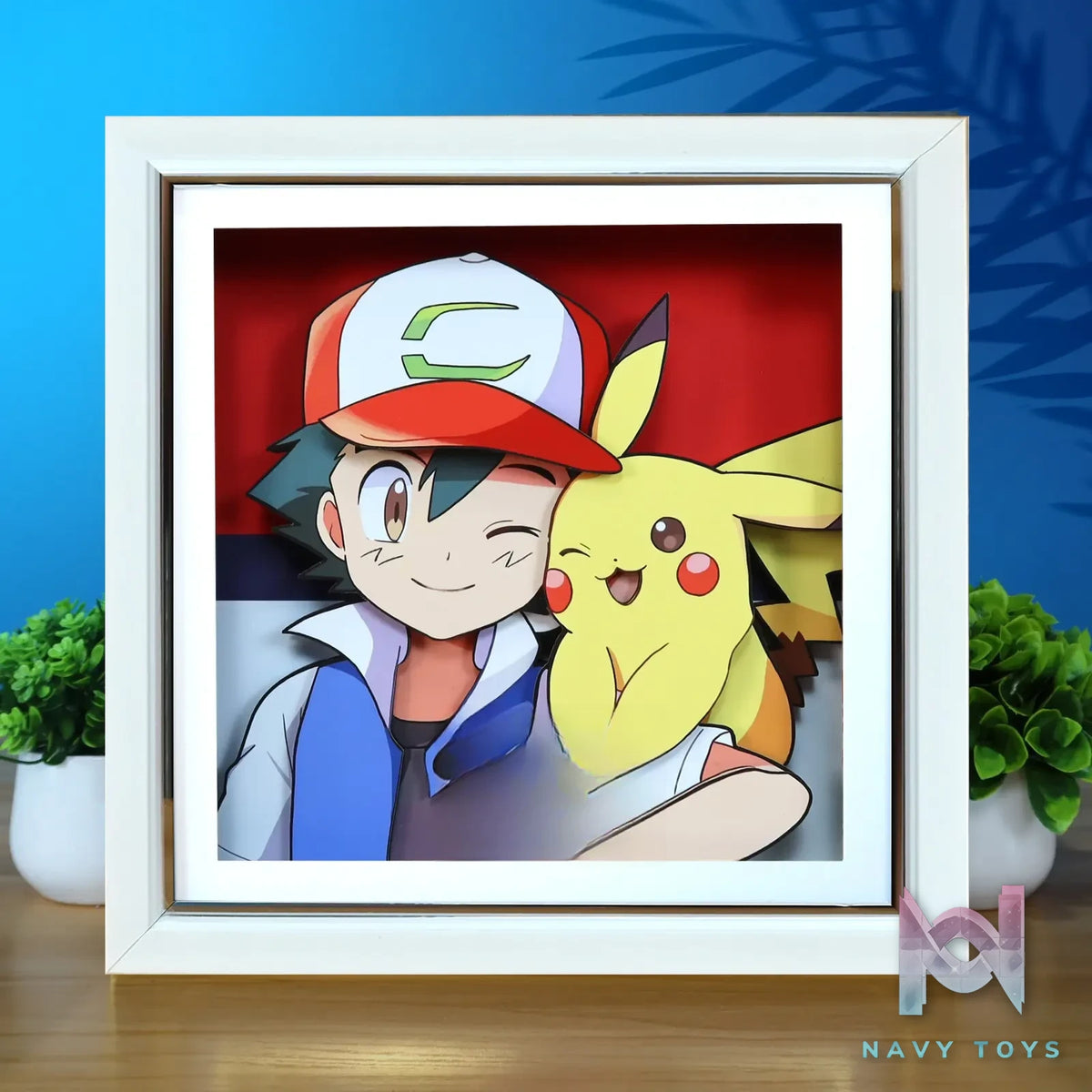 KALA HOME Studio – Ash Ketchum X Pikachu 3D Decorative Painting Pokémon