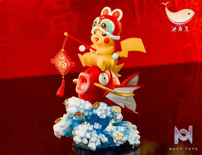 Shima Aji Studio - Pokémon Magikarp Lucky Pikachu resin statue Navy Toys anime figure