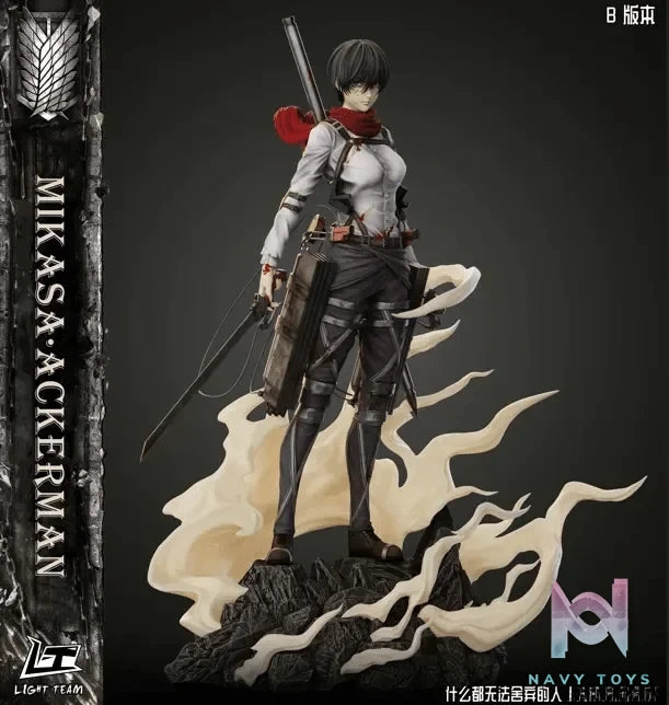 LIGHT TEAM Studio - Attack on Titan Character Series Final Season Mikasa Ackerman resin statue Navy Toys anime figure