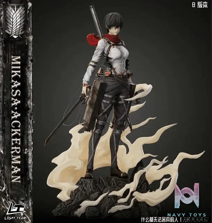 LIGHT TEAM Studio - Attack on Titan Character Series Final Season Mikasa Ackerman resin statue Navy Toys anime figure