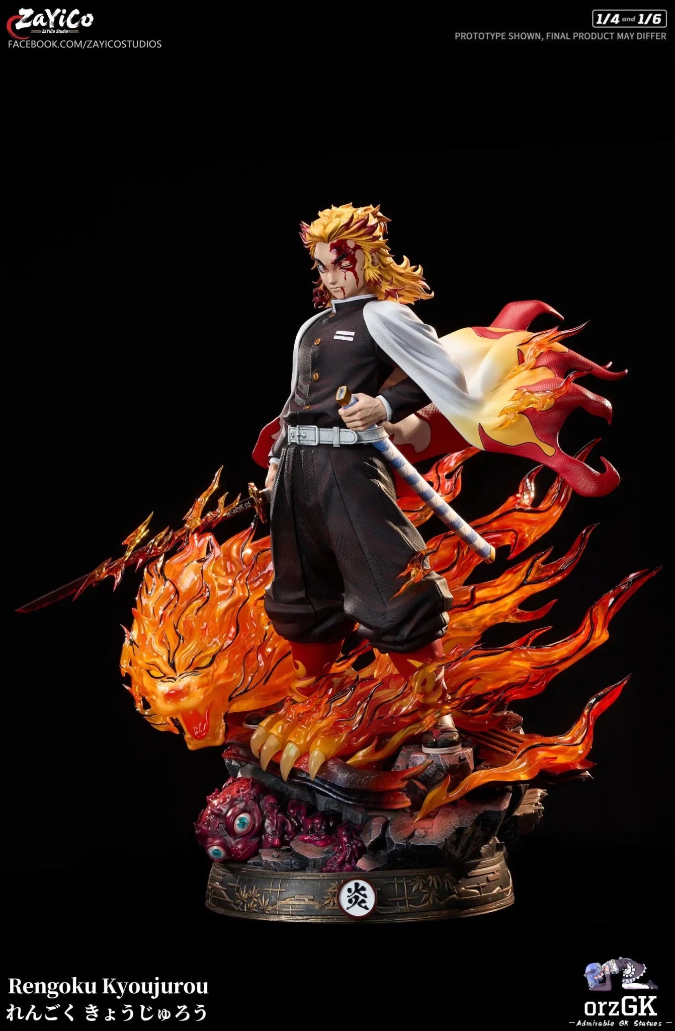 Flame Hashira Kyojuro Rengoku - Demon Slayer - Zayico Studio resin statue Navy Toys anime figure