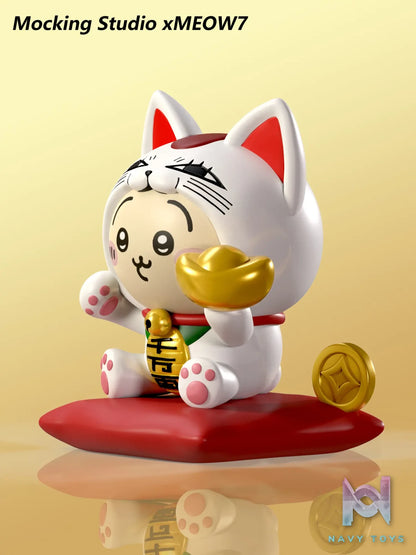 Zhu Yi Wan Jia Studio X Meow7 Studio – chiikawa Usagi cos Turbo Granny Lucky Cat Figurine