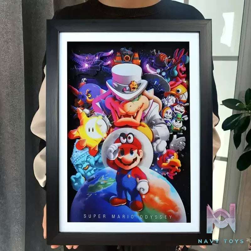 KALA HOME Studio – Super Mario Multiple Characters #02 3D Decorative Painting Super Mario