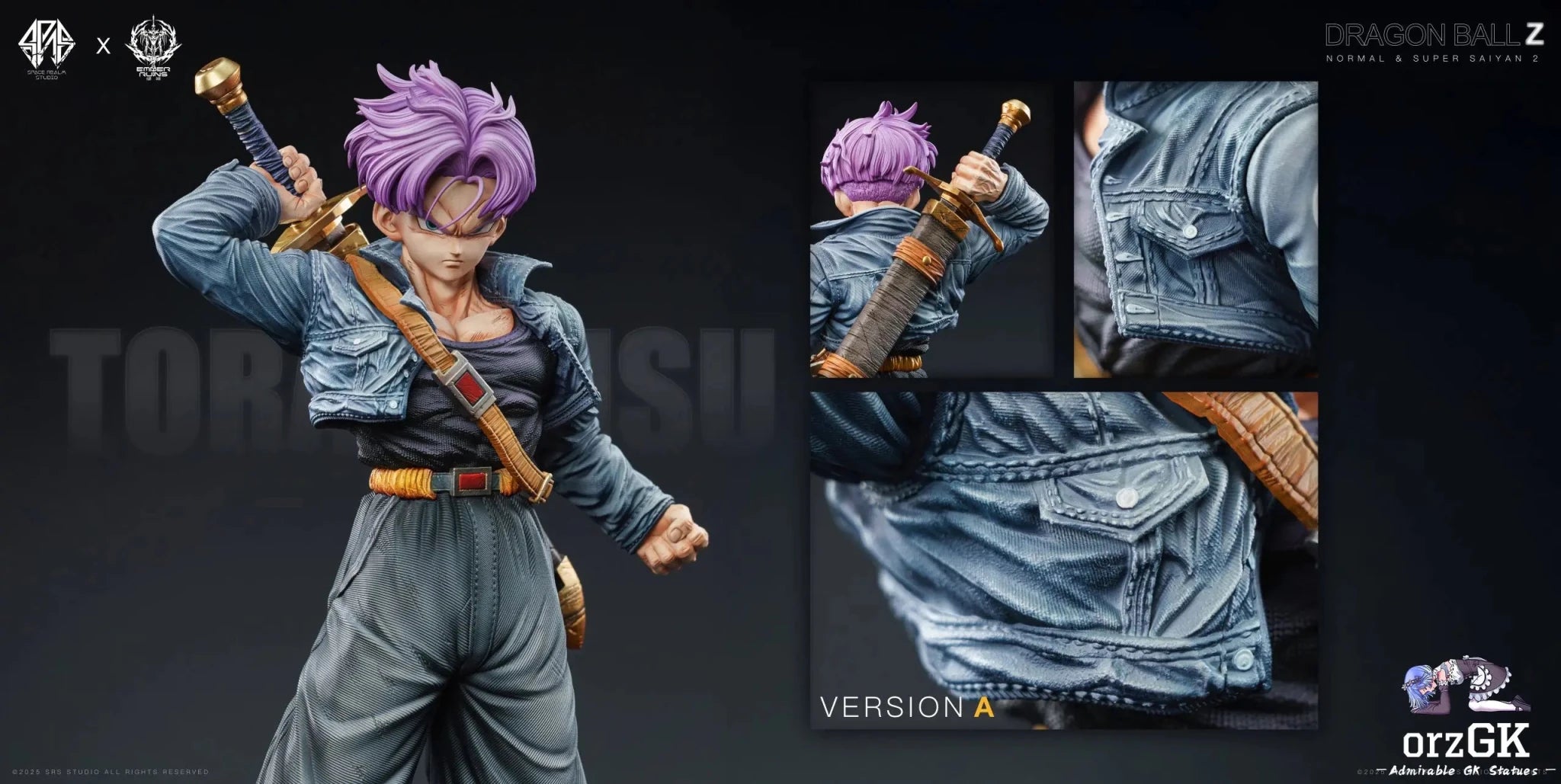 Space Realm Studio & Ember Ruins Studio - Dragon Ball Trunks resin statue Navy Toys anime figure