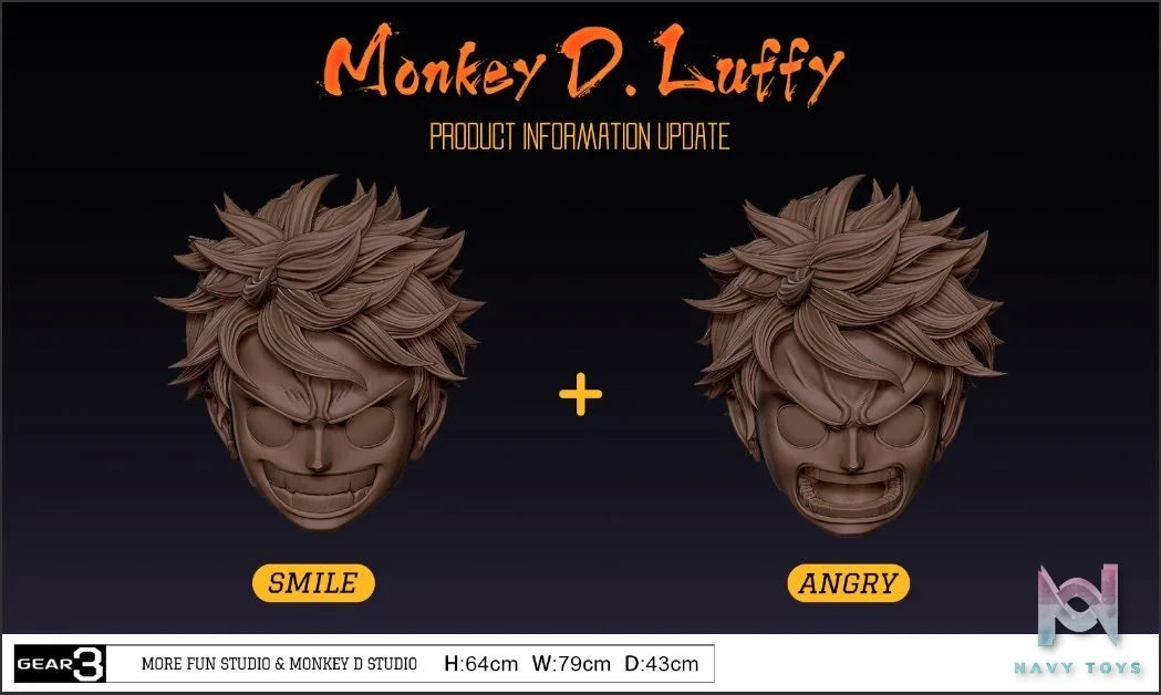 Luffy Gear 3 resin statue More Fun x Monkey D Studio anime figure