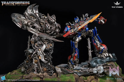 WAY Studio – Transformers: Revenge of the Fallen Series Optimus Prime vs Megatron Scene Statue (Licensed)