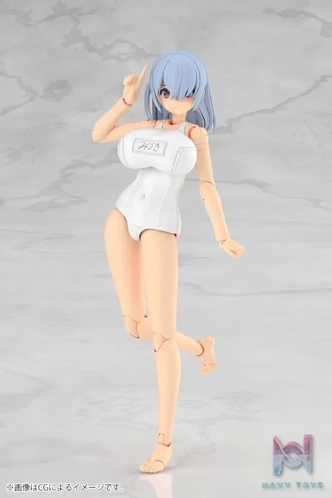 Kotobukiya – Frame Arms Girl Mizuki – School Swimsuits – White Ver. (Licensed)