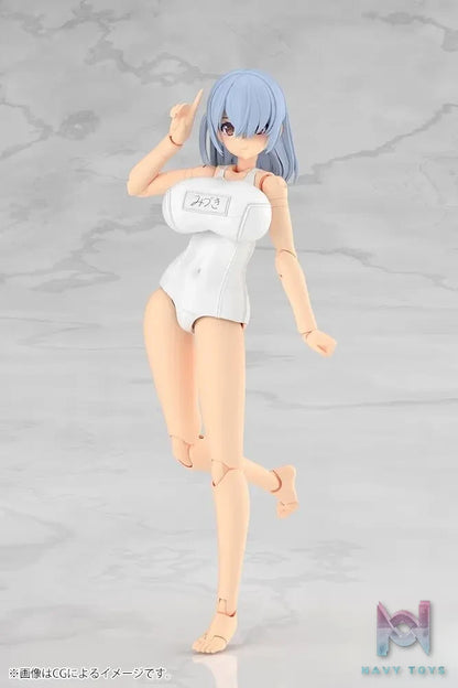 Kotobukiya – Frame Arms Girl Mizuki – School Swimsuits – White Ver. (Licensed)