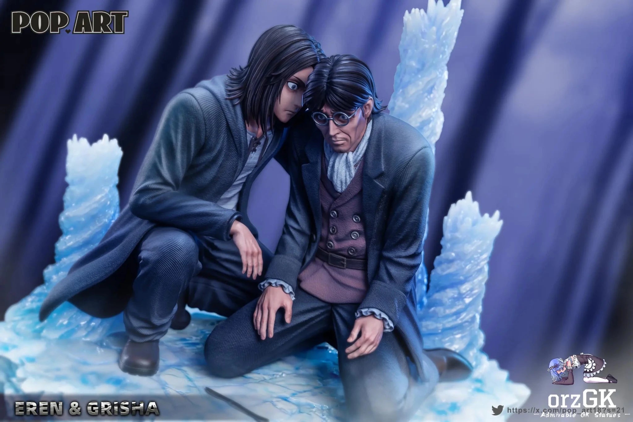 POP.ART Studio - Eren X Grisha Attack on Titan resin statue Navy Toys anime figure