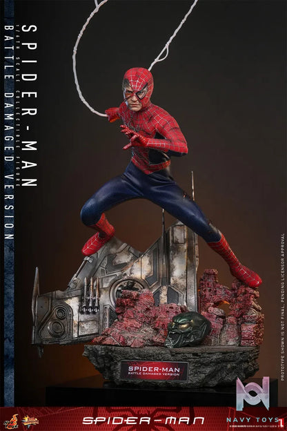 Hottoys – 1/6 Spider-Man Tobey Maguire Battle Damaged Version Action Figure MMS859 (Licensed)