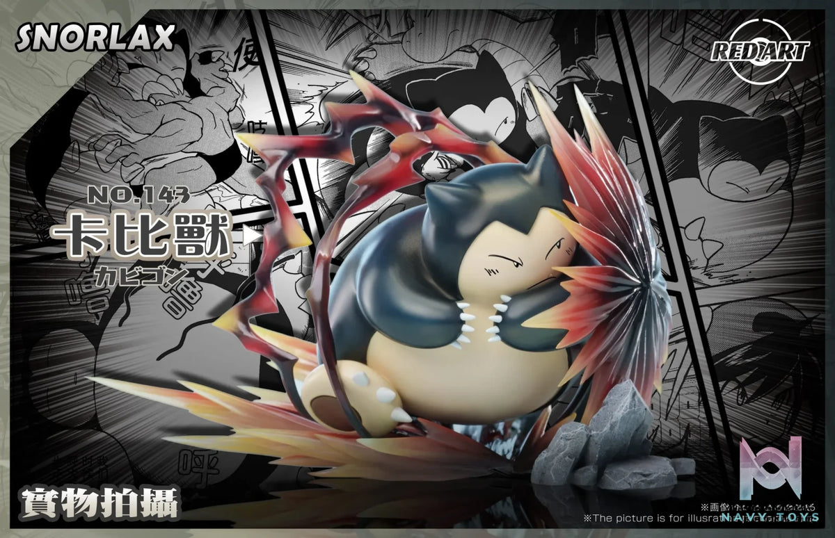 RED ART Studio – Pokémon Snorlax Primary Color or Pokémon Adventures version