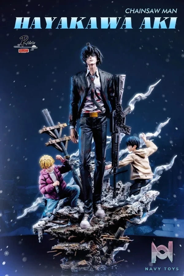 Rain Studio - Chainsaw Man Gun Devil Aki Hayakawa resin statue Navy Toys anime figure