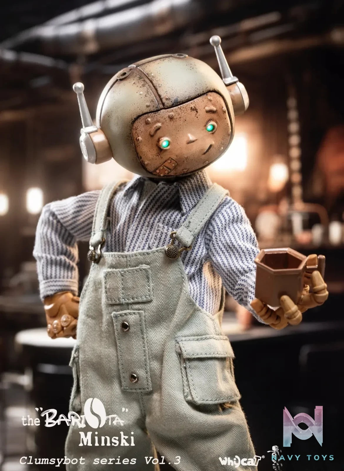 Whycat Studio & GEARHEADTOYS Studio – ClumsyBot Series 3 Barista Minski GHT005 (Licensed)