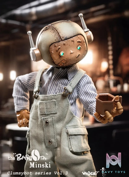 Whycat Studio & GEARHEADTOYS Studio – ClumsyBot Series 3 Barista Minski GHT005 (Licensed)
