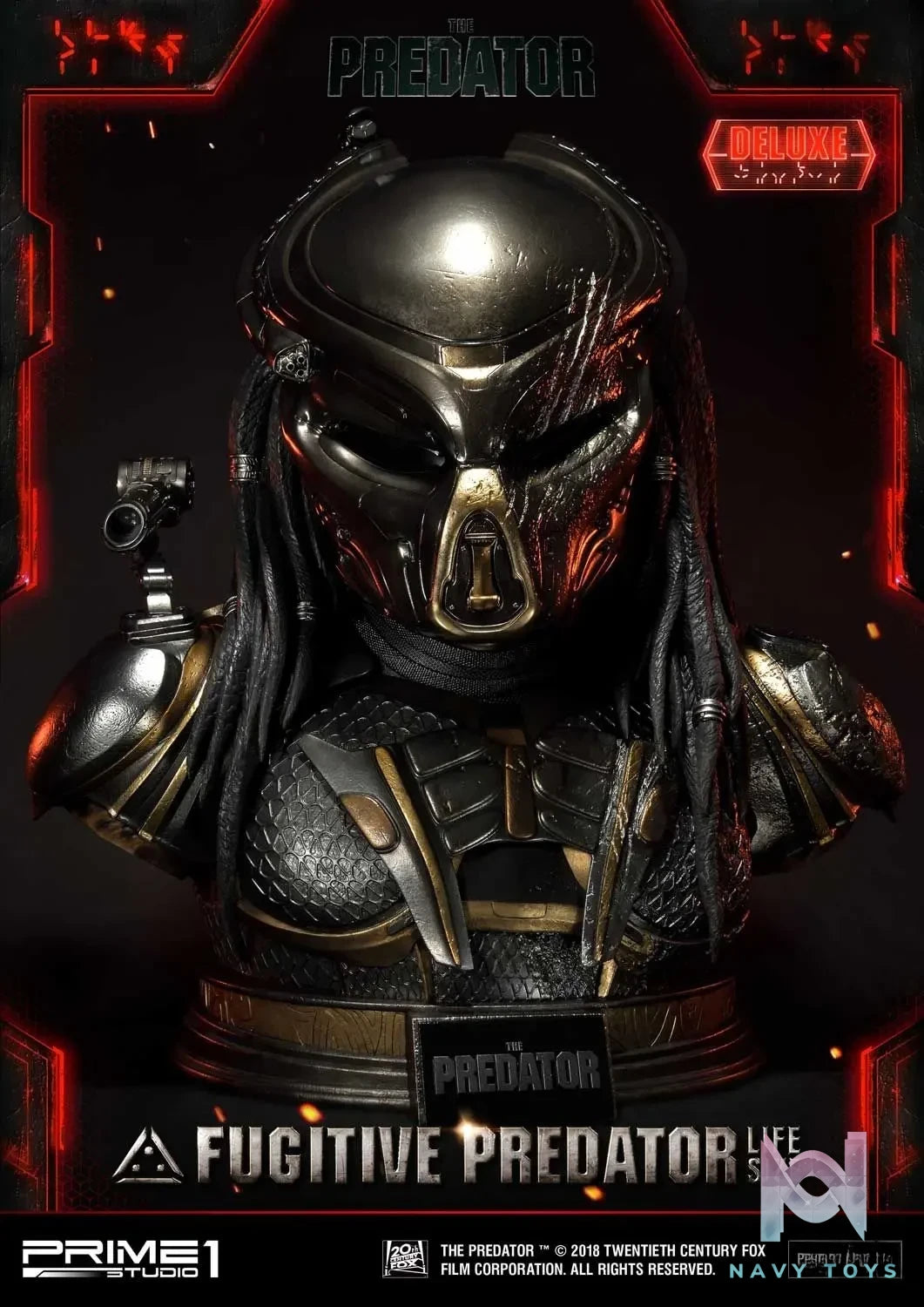 Prime 1 Studio – Life Size Bust The Predator (Film) Fugitive Predator LSTPR-01 LSTPR-01DX (Licensed)