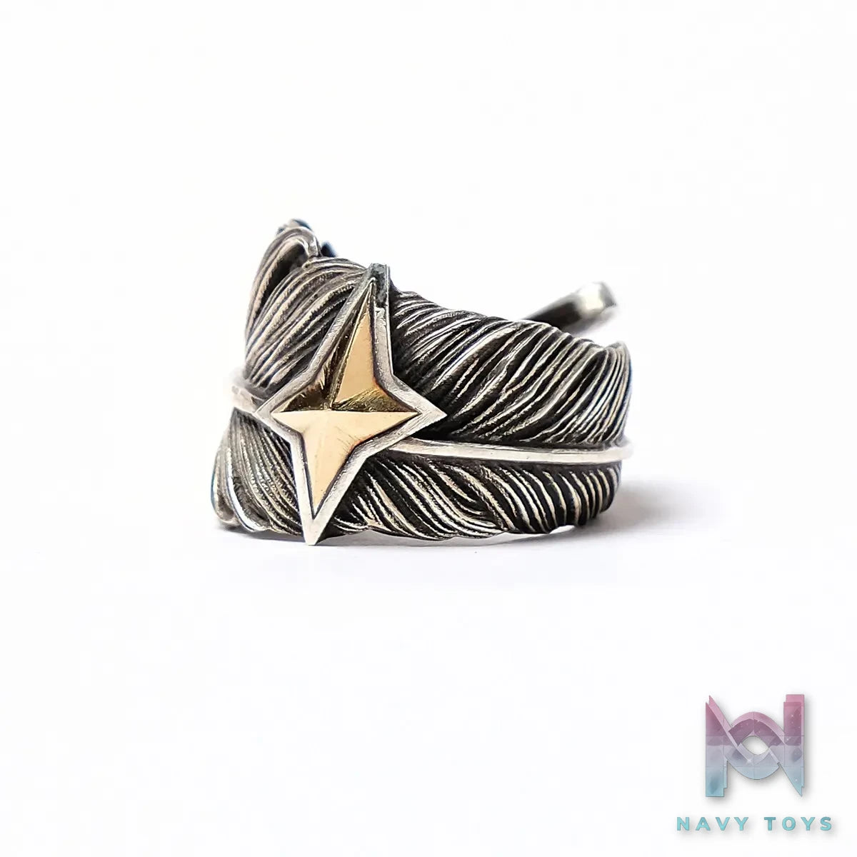Raven Studio (silver jewelry) – Original Exclusive “Star Whisper” Native American Style Feather Ring Original