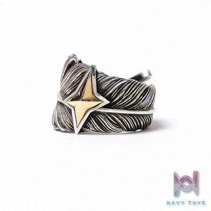Raven Studio (silver jewelry) – Original Exclusive “Star Whisper” Native American Style Feather Ring Original
