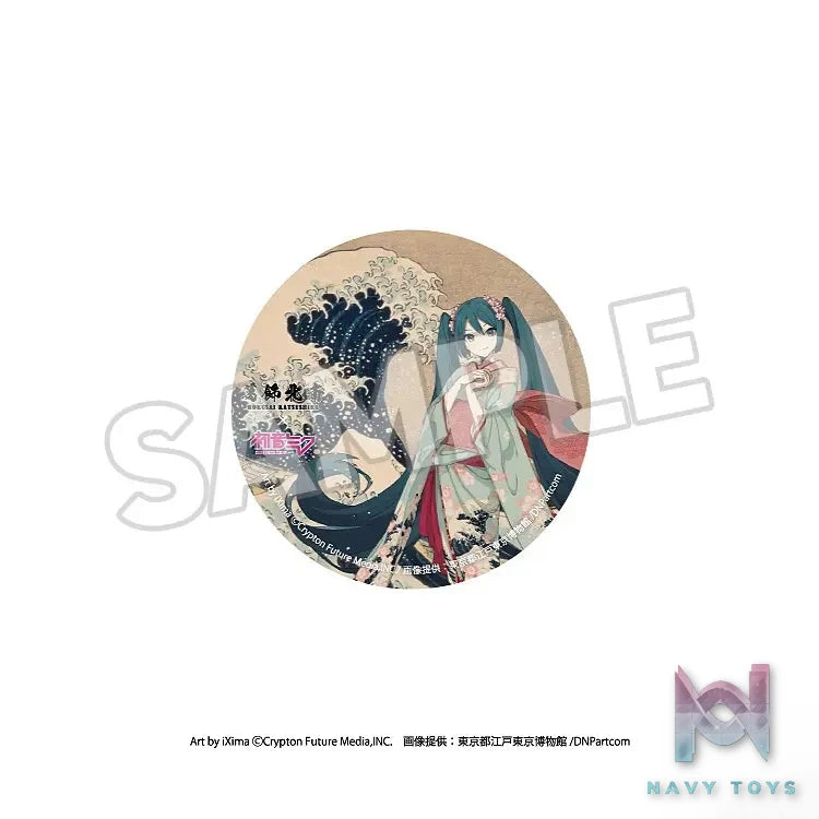 Presence – Katsushika Hokusai x Hatsune Miku Pinback Button 8Pack BOX (Licensed)