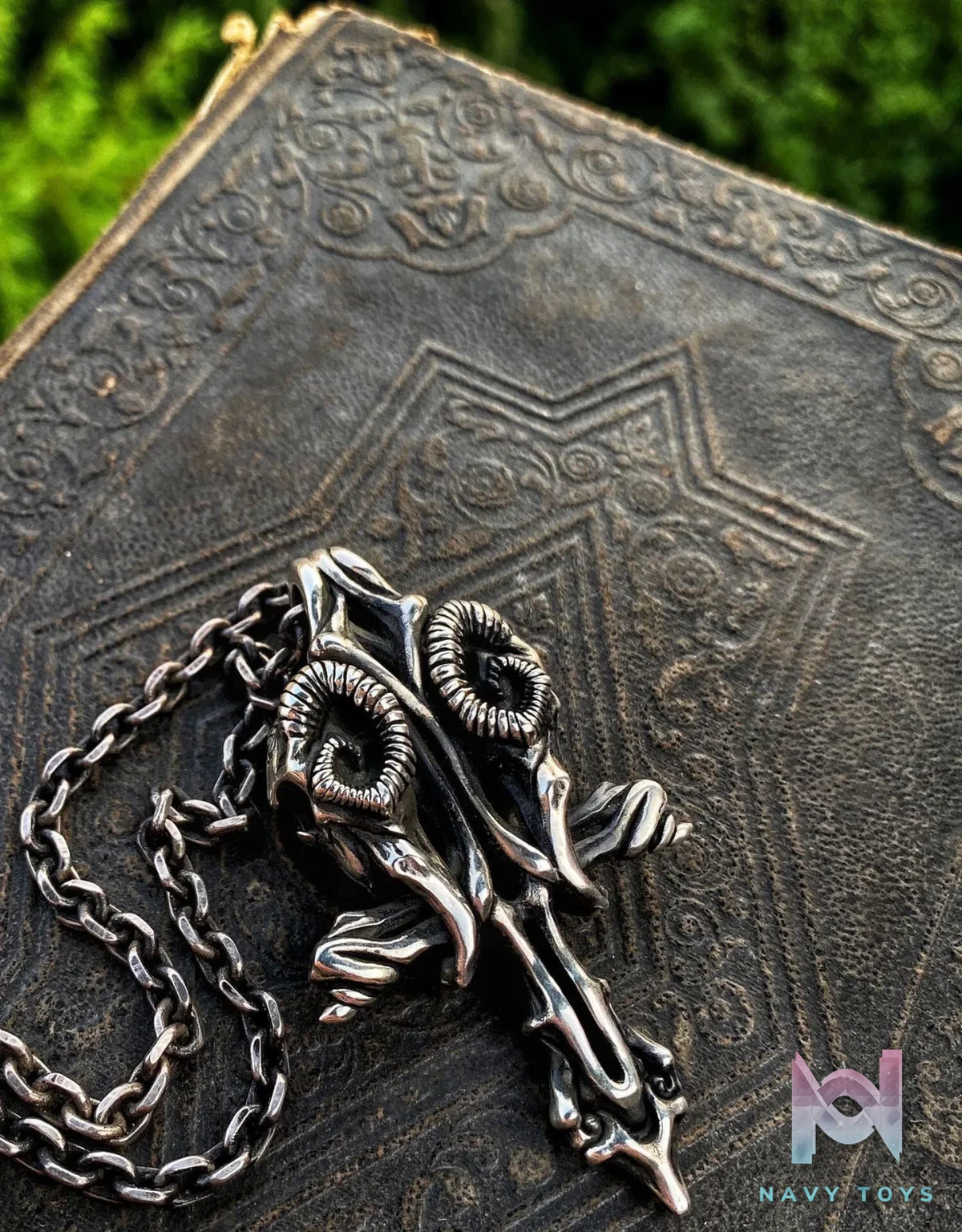 Raven Studio (silver jewelry) – Evil Goat Head Pendant Necklace Original