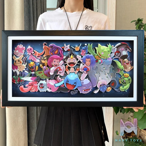 KALA HOME Studio – Pokémon Multiple Characters #08 3D Decorative Painting Pokémon