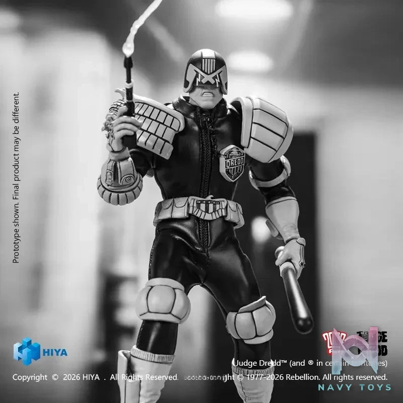 Hiya Toys – EXQUISITE SUPER Series Judge Dredd (Black X White Ver.) 1/12 Scale Action Figure ESJ0163 (Licensed)