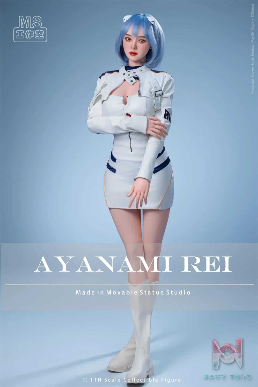 Movable Statue Studio – Neon Genesis Evangelion Realistic Anime 01 Rei Ayanami Fan Version MS-002A 1:1 Scale Life Size Figure