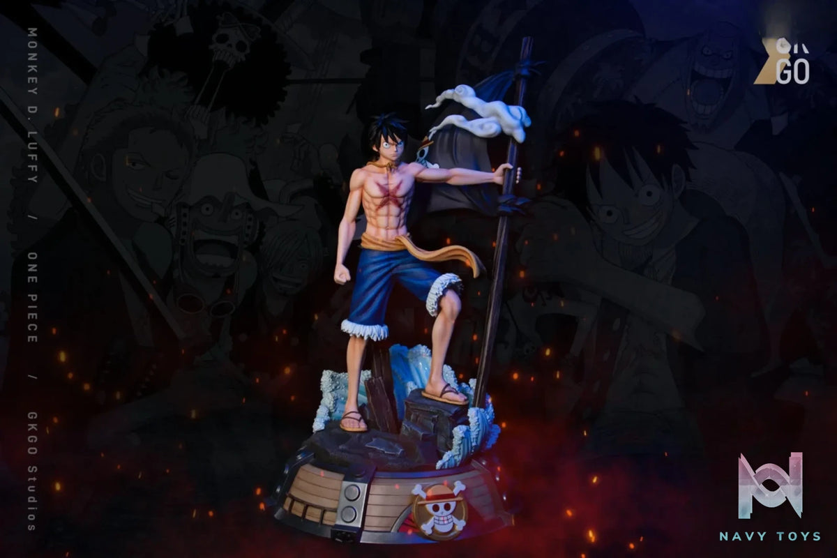 GKGO Studios – One Piece Luffy with Straw Hat Flag