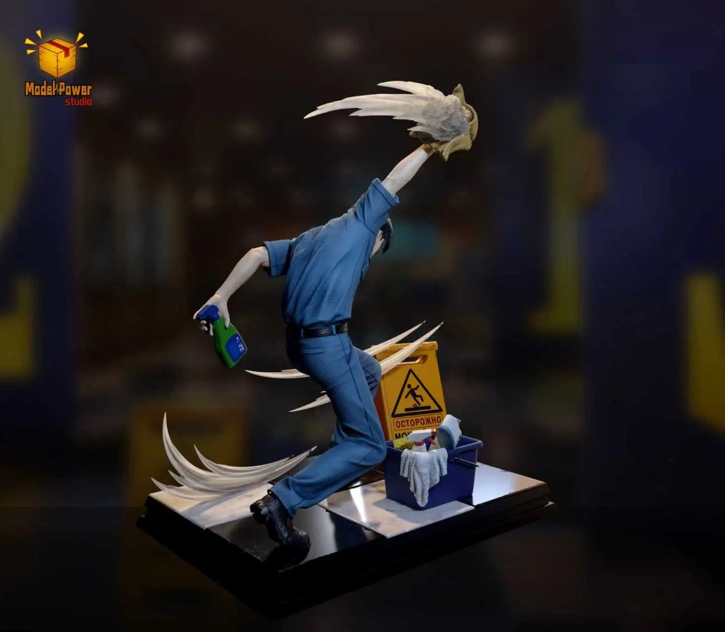 Model Power Studio - Cleaner Levi Attack on Titan resin statue Navy Toys anime figure