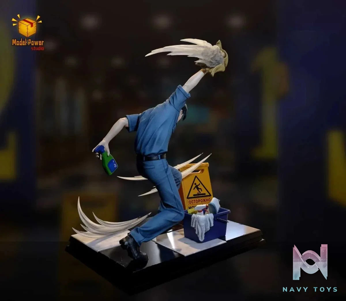 Model Power Studio - Cleaner Levi Attack on Titan resin statue Navy Toys anime figure