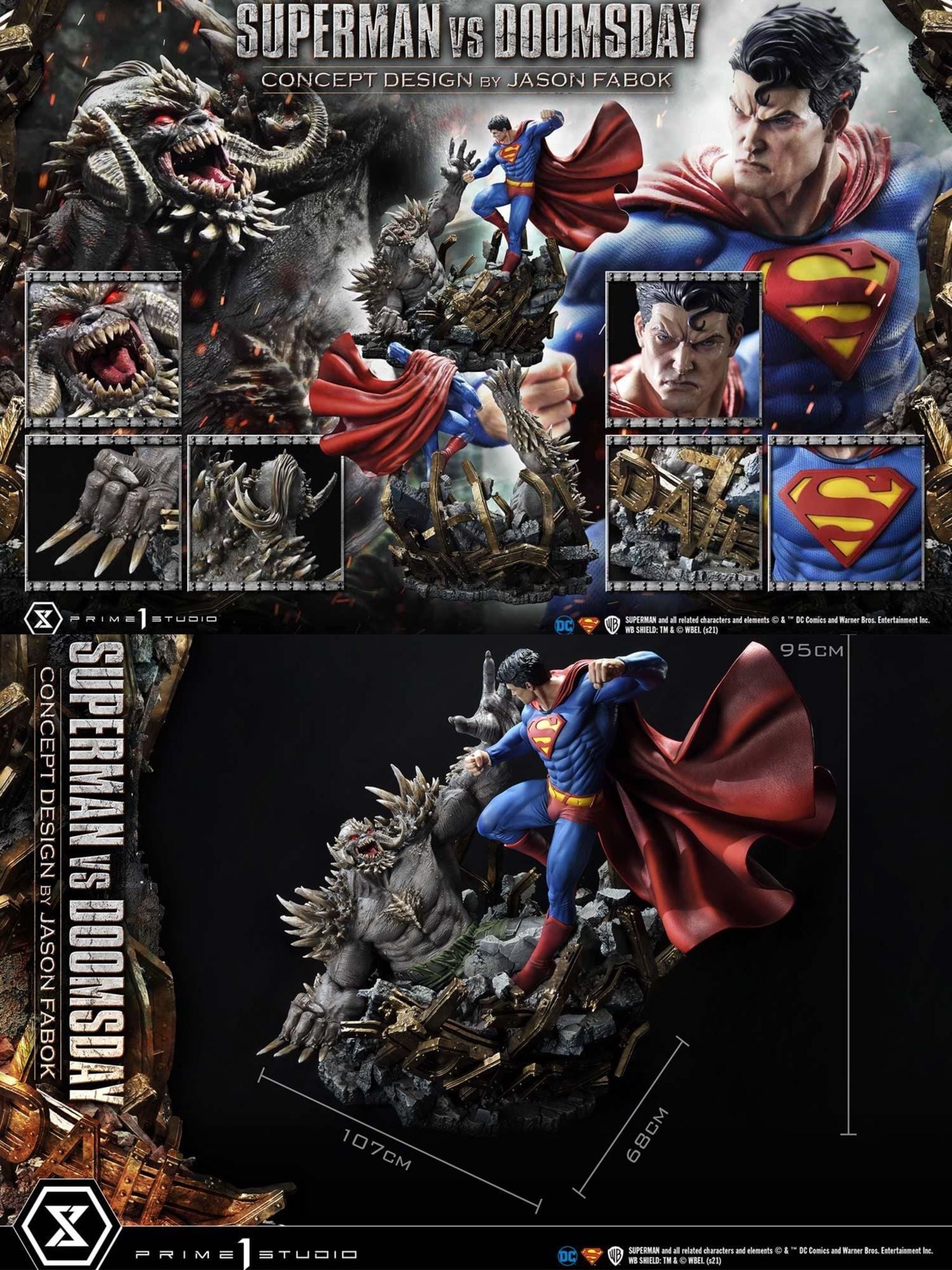 Superman VS Doomsday - Superman - Prime 1 Studio (UMMDC - 05; UMMDC - 05DXS) resin statue Prime 1 Studio anime figure