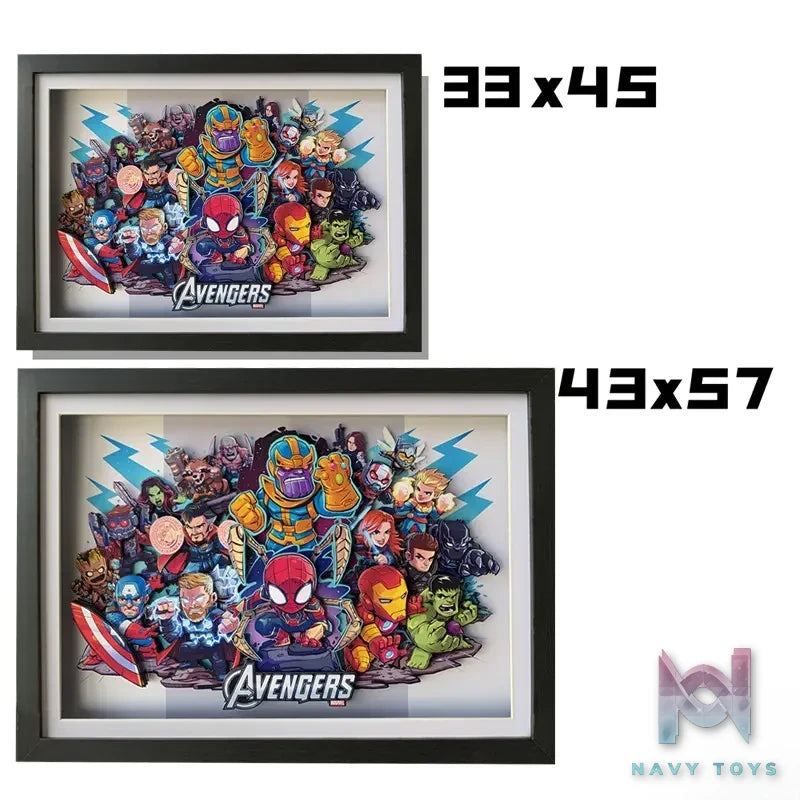 KALA HOME Studio – Marvel Multiple Characters #01 3D Decorative Painting Marvel